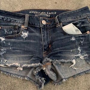 Very short American Eagle jean shorts